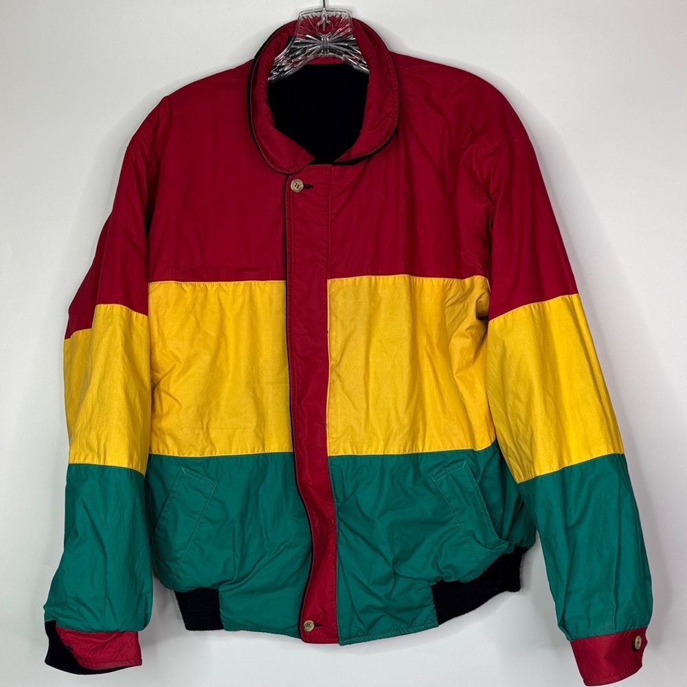 Vintage Gant Reversible Retro Bomber Wool Blend Jacket Size XL